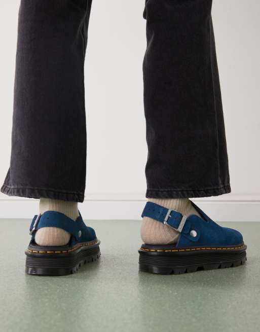 Dr Martens ZebZag Muiltjes in blauw ASOS