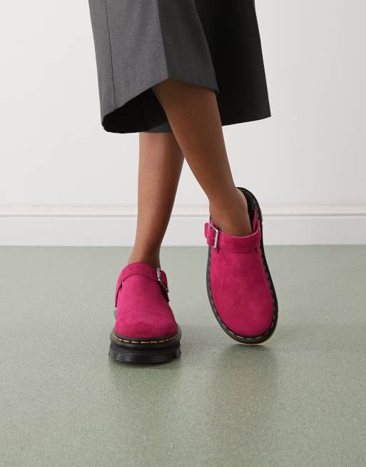 Dr Martens - ZebZag - Muiltjes in fuschia roze 