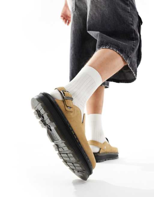 Dr Martens ZebZag mule in tan suede