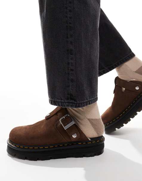 Dr. Martens - ZebZag - Mules en daim - Marron - view 1