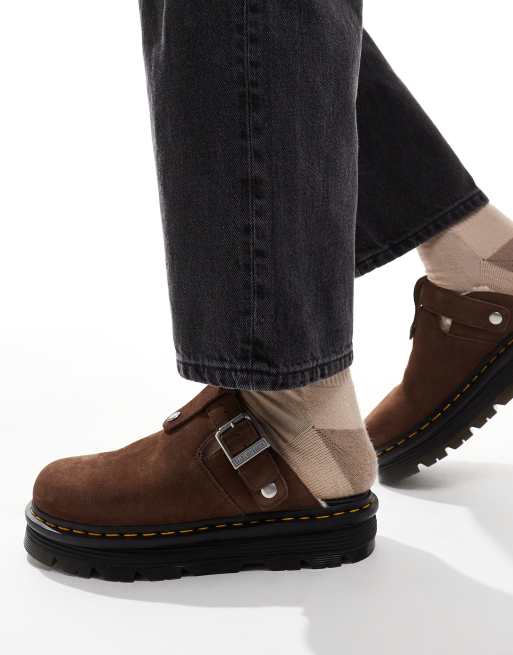 Dr. Martens ZebZag Mules en daim Marron