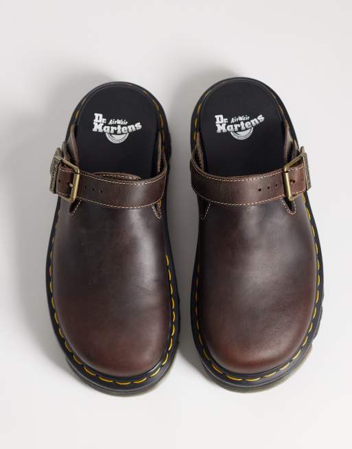 Dr Martens ZebZag mules i mörkbrunt läder, 2 av 4