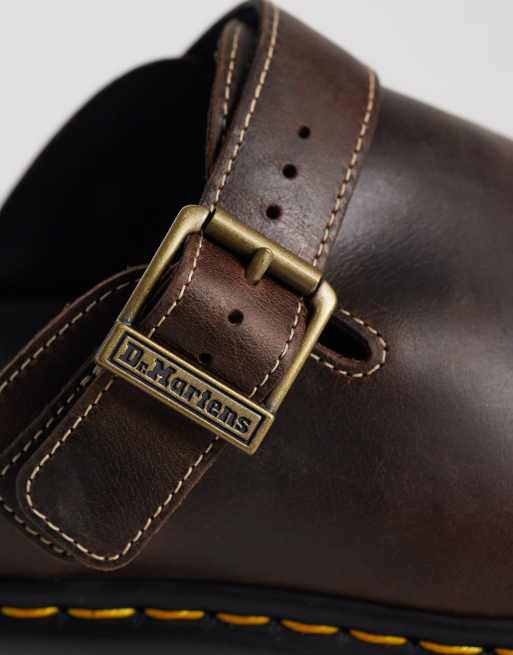 Dr Martens ZebZag mules i mörkbrunt läder, 4 av 4