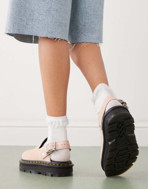 Dr Martens ZebZag mules in powder pink , 2 of 4