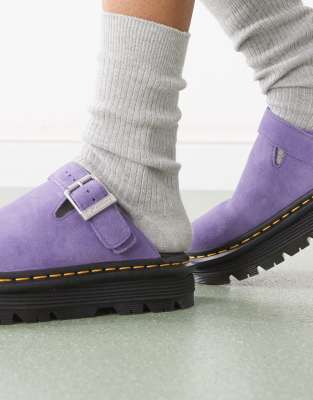 Dr. Martens Zebzag Mules In Purple