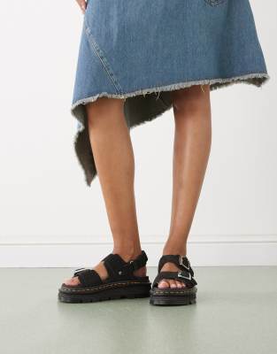 靴 ZEBZAG SANDAL BLK UK5 Dr Martens ZebZag sandals in black suede