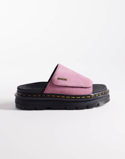 Dr Martens ZebZag slide in dusty rose - view 1