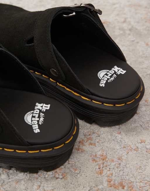 Dr Martens - ZebZag - Sorte mules i ruskind, 4 af 4
