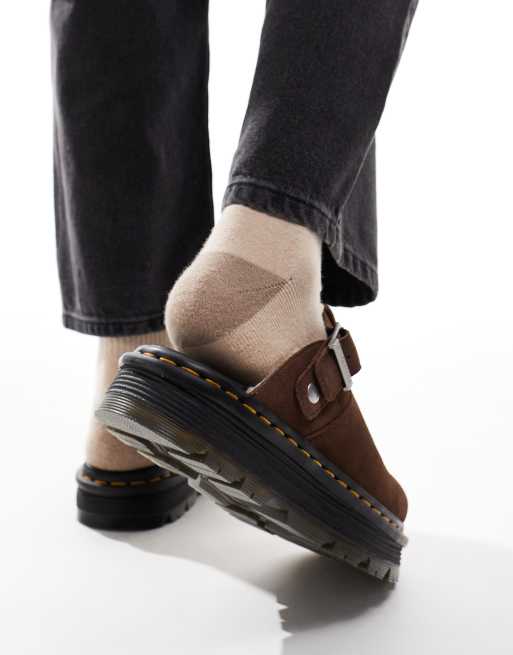 Dr. Martens - ZebZag - Suède muiltjes in bruin, 3 van 4