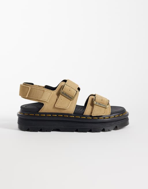 Dr Martens - ZebZag - Suède sandalen in lichtbruin, 2 van 4