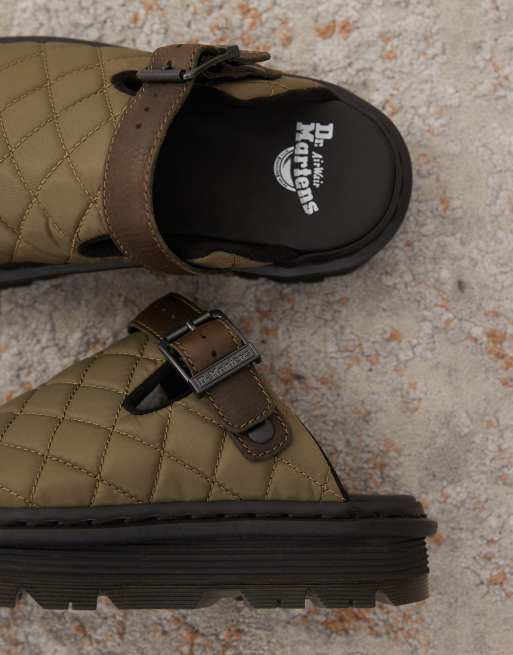 Dr Martens - ZebZag - Uniseks doorgestikte muiltjes in kakigroen, 3 van 4