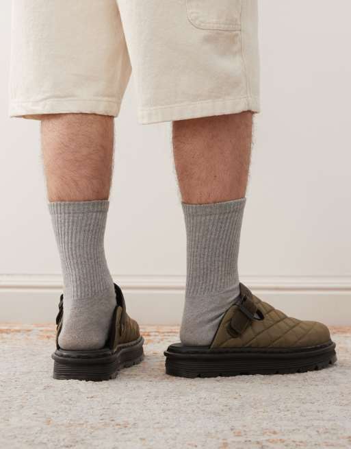 Dr Martens - ZebZag - Uniseks doorgestikte muiltjes in kakigroen, 4 van 4