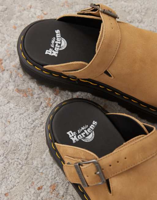 Dr Martens – ZebZag – Wildleder-Mules in Hellbraun, 2 von 4