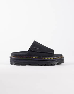 Dr. Martens - ZebZag - Wildleder-Mules in Schwarz