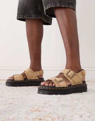 Dr. Martens - ZebZag - Wildleder-Sandalen in Savannah-Hellbraun-Brown