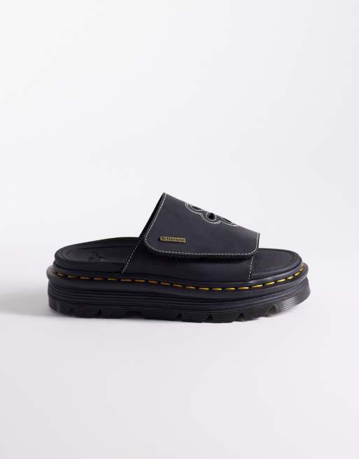 Dr Martens - ZebZag Wyoming - Sliders nere con fiore, 2 di 4