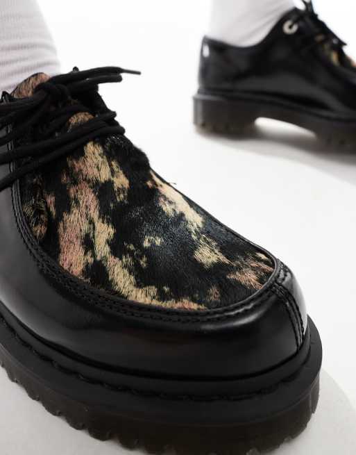 Dr Martens - Zeffir - Sko i sort læder med 3 snørehuller, 3 af 4