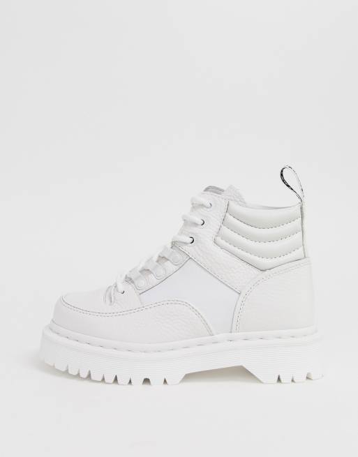 Dr Martens Zuma flat leather boots in white