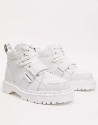 white doc martens with straps