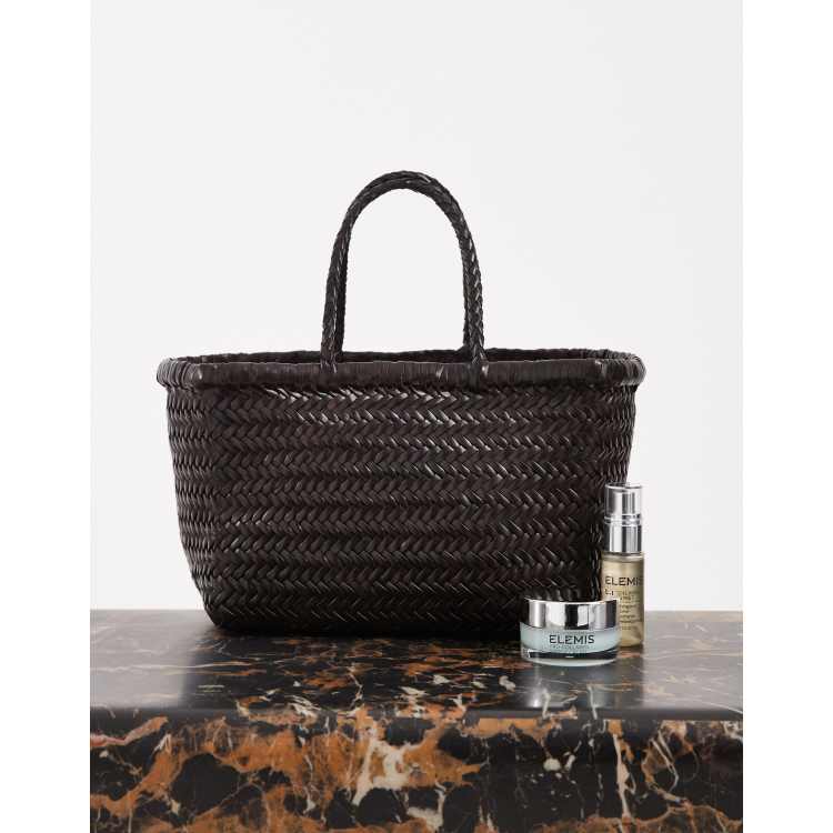 Dragon BUMBOO TRIPLE JUMP SMALL 【BLACK】 Dragon Diffusion Bamboo Triple Jump Small woven leather bag in