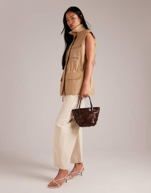 Dragon Diffusion japan mini woven leather top handle bag in