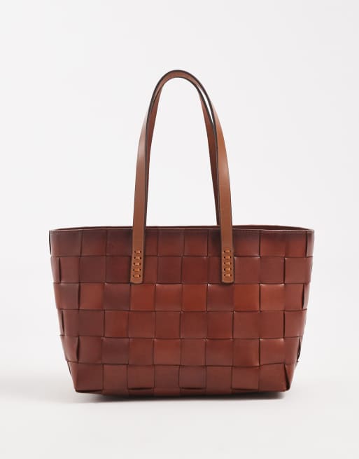 Dragon Diffusion – Japan – Rudobrązowa pleciona torba typu tote, 2 z 5