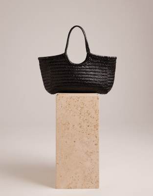 Dragon Diffusion Dragon Diffusion Nantucket woven basket bag in black