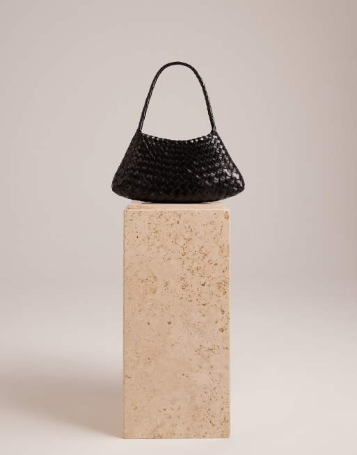 Dragon diffusion rosanna ブラック Dragon Diffusion rosanna woven leather shoulder bag in black