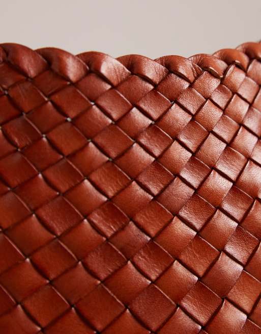 Dragon Diffusion Rosanna woven leather shoulder bag in tan, 4 of 5