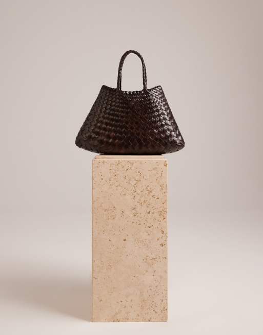 dragon ブラウン かごバッグ Dragon Diffusion Santa Croce Bag Big in Tan - Bliss Boutiques