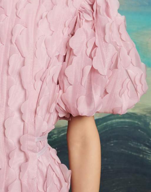 Dream Sister Jane 3D floral midaxi dress in pink | ASOS