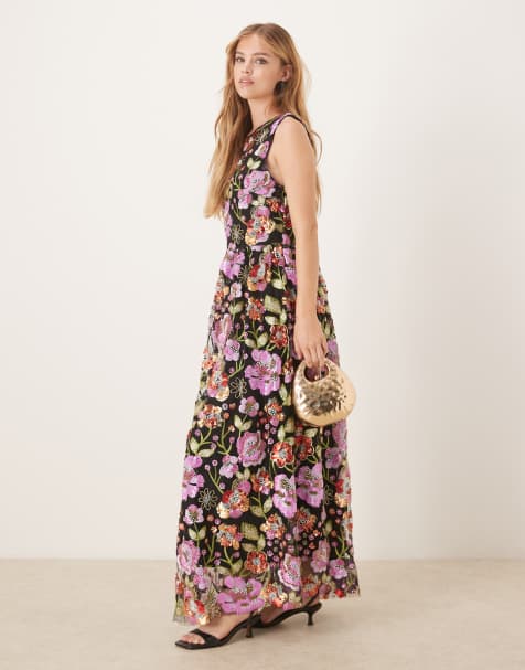 Dream Sister Jane beaded maxi dress in floral - view 1