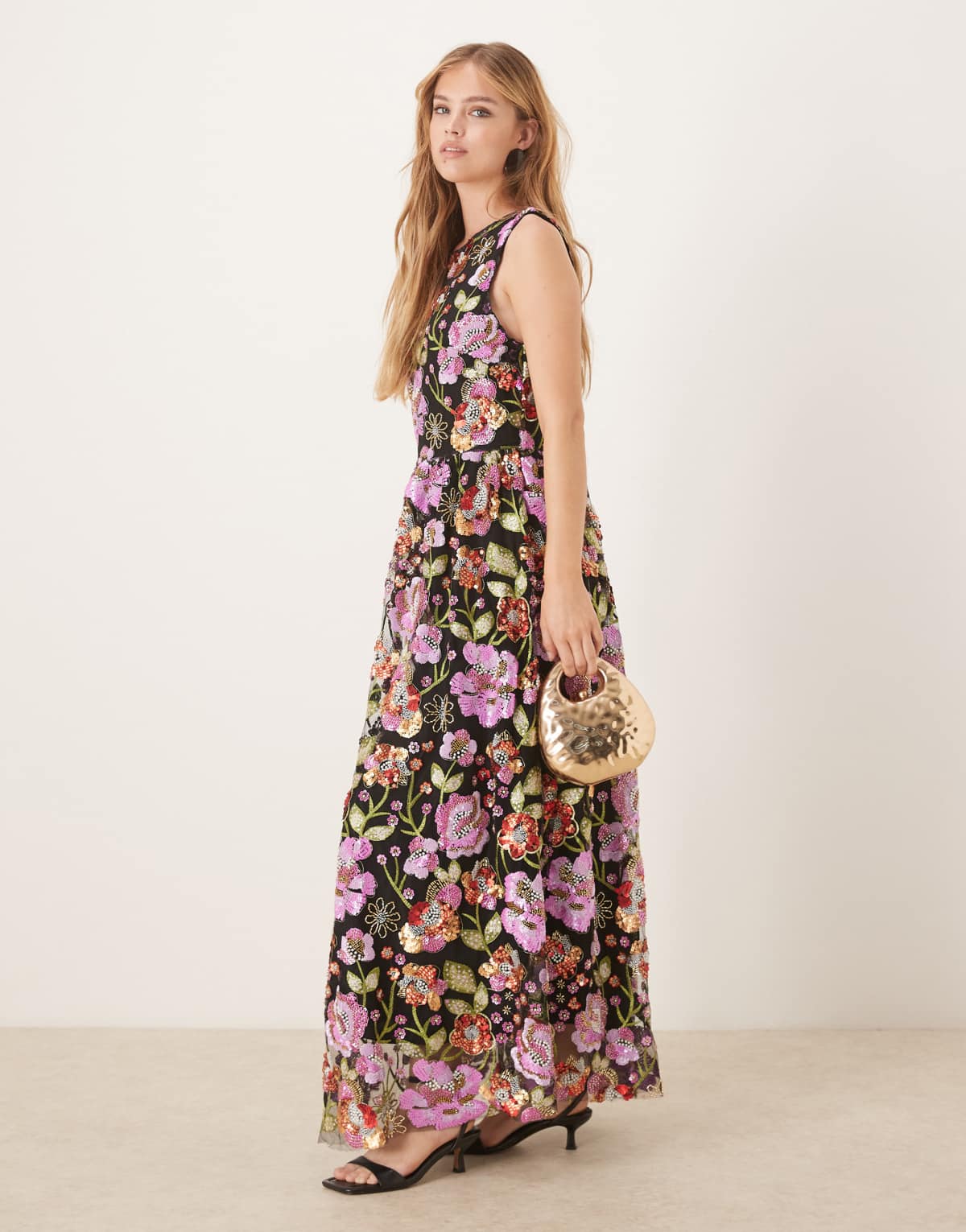 Dream Sister Jane beaded maxi dress in floral