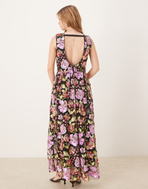 Dream Sister Jane beaded maxi dress in floral | ASOS