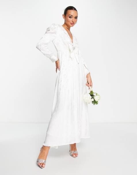 White Long Sleeve Wedding Dresses | Shop at ASOS