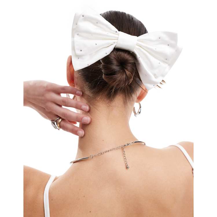 【英国発Sister Jane】Invitation embellished bow hair clip Dream Sister Jane Bridal embellished bow hair clip in ivory