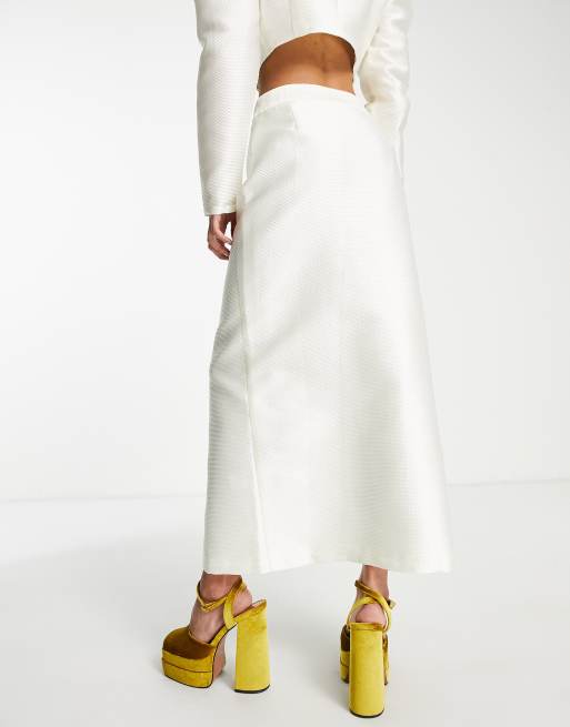 Jane satin hotsell bridal maxi skirt