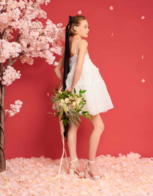 Dream Sister Jane Bridal organza mini dress in ivory co-ord | ASOS