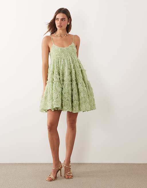 pastel green mini dress Lady Black Tie - Ella - A-line Strapless Chiffon Cocktail Dress With Scarf With its sleek strapless neckline and flattering fitted silhouette Sister Jane - Clover Mini