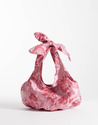 Sister Jane Dream  Elara Jacquard Bow Bag In Pink