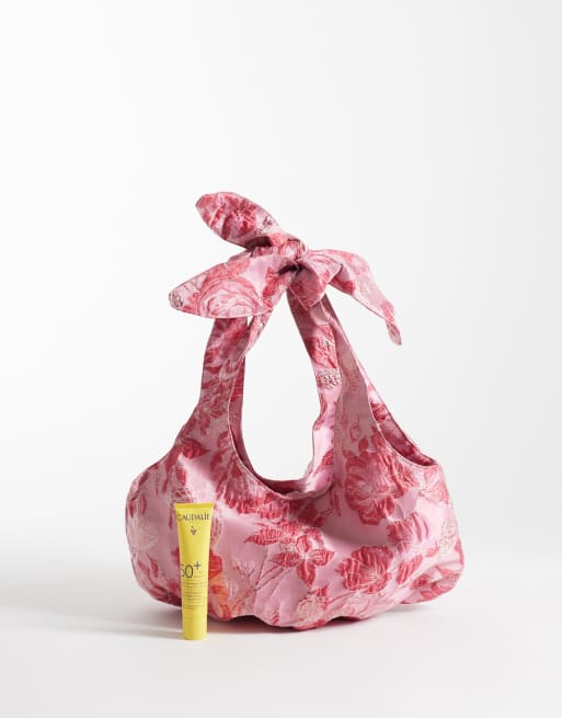 Dream Sister Jane - Elara - Sac à main d'ensemble en jacquard fleuri - Rose, 2 de 4