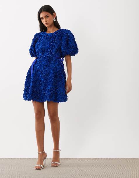 asos blue party dress ASOS Design - Maxi Dress - Women - Polyester - 12 US