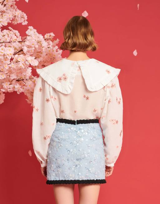 Dream Sister Jane embroidered floral blouse in white, 2 of 4