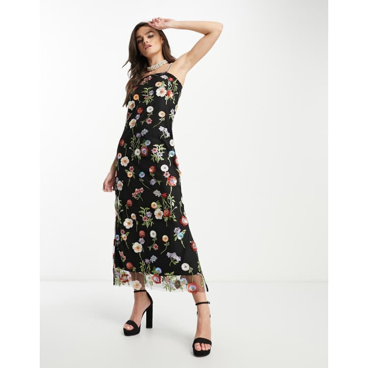 Falmer embroidered hotsell midi dress