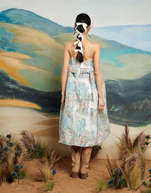 新作 英国発 Sister Jane限定 DREAM Oriole Jacquard Maxi Dress DREAM Oriole Jacquard Maxi Dress – Sister Jane