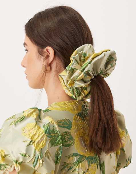 Dream Sister Jane exclusive dress with matching scrunchie set in lime floral - view 1