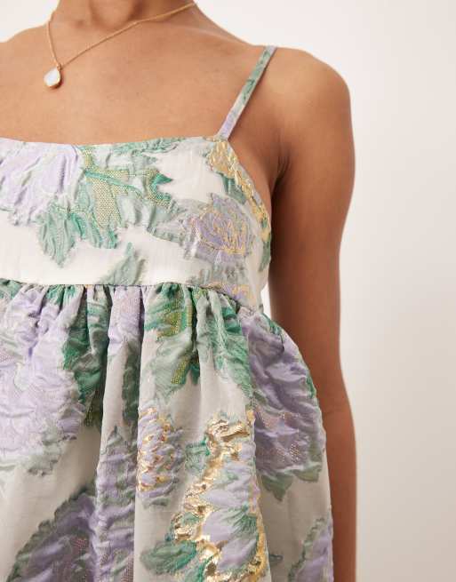 ワンピース DREAM Sister jane Floral Jacquard Dress Dream Sister Jane metallic floral jacquard midaxi dress in