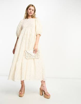 sister jane Dream Sister Jane floral lace midaxi dress in ivory