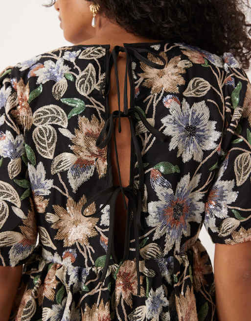 Dream Sister Jane - Geborduurde mini jurk met bloemenprint, 2 van 4