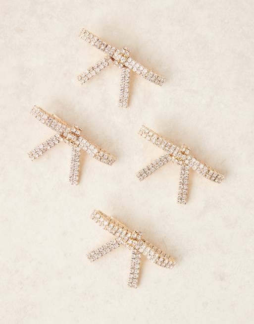 Dream Sister Jane hair bow clips in gold, 2 of 3